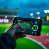 Graphic representation of a smartphone displaying Aviator game interface with overlay of predictive data analytics