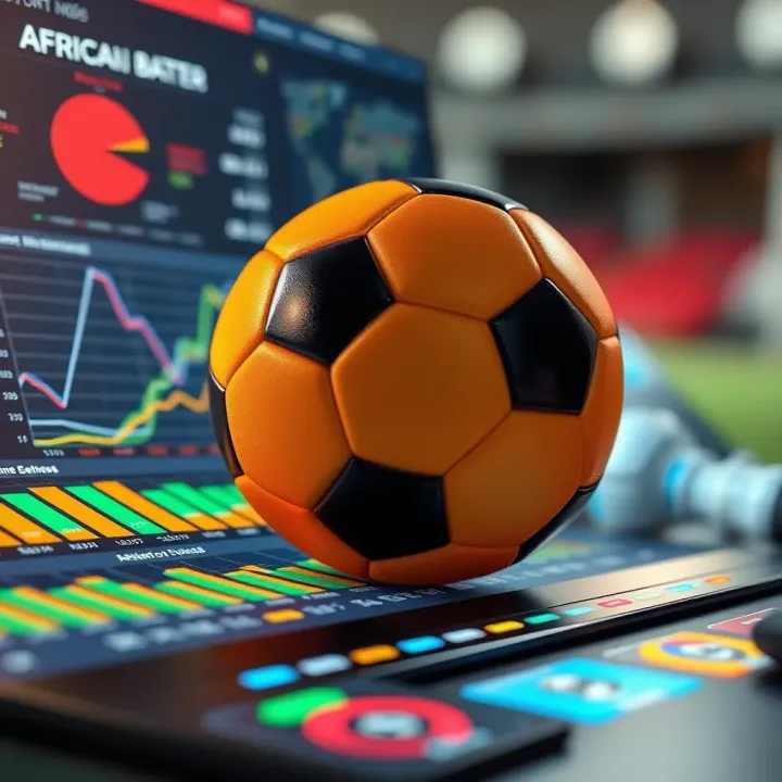 Strategic football betting concepts with charts and a football on a digital interface
