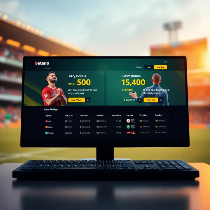 Illustration of a digital betting platform displaying bonus offer details for Nigerian users