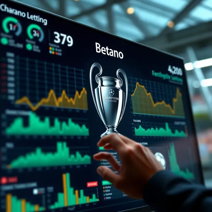 Detailed analysis of UEFA Champions League match statistics on a digital dashboard