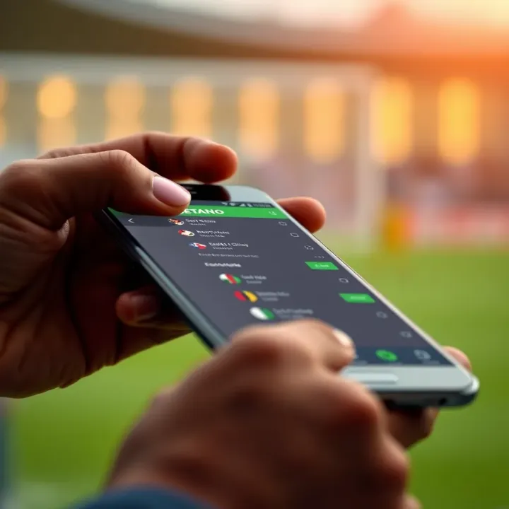 Android device screen displaying Betano app interface with betting options