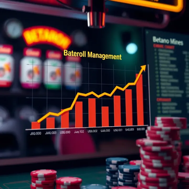 Graph displaying bankroll management techniques for Betano Mines players in Nigeria