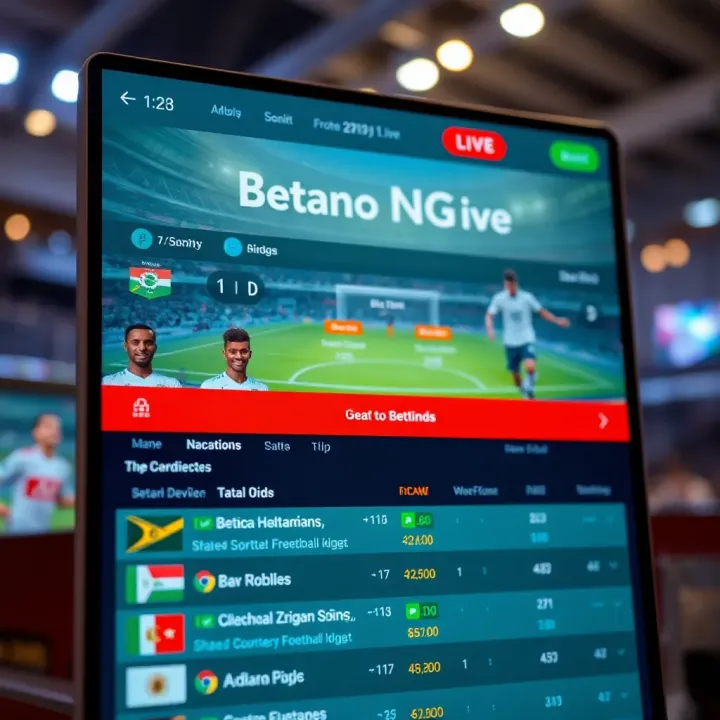 Live sports betting interface showing various football matches with real-time odds and betting options
