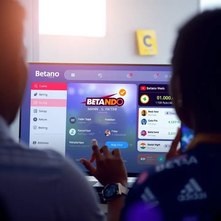 Screenshot of Betano NG dashboard showing navigation menu and betting options