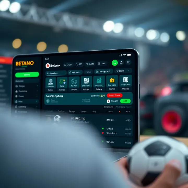 Betano app showing various betting options and bonus offers on the dashboard