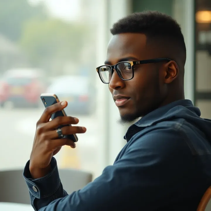 Illustration of Nigerian user successfully registering on Betano through SMS