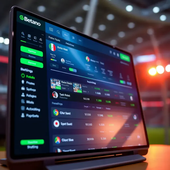 Betano sports betting platform interface showcasing live football match odds and betting options