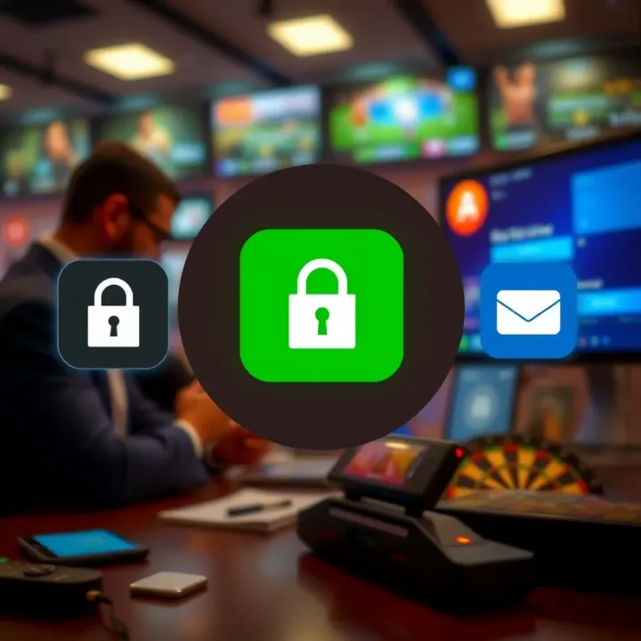 Modern digital payment options icons with security symbols for online betting