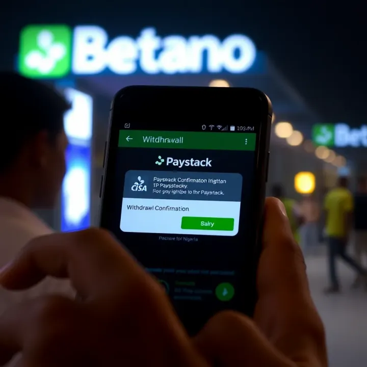 Illustration showing a smartphone screen displaying Paystack app interface with withdrawal confirmation