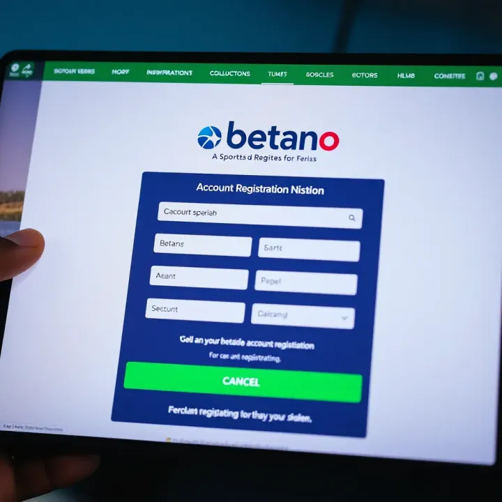 User interface showing account registration fields on a sports betting platform