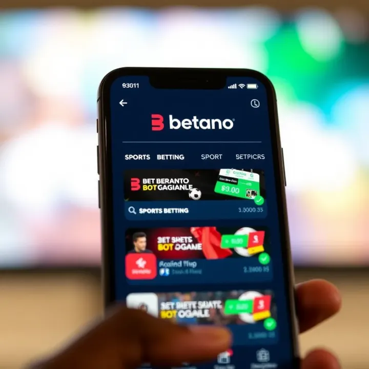Betano Uganda app interface showing sports betting options on a mobile device