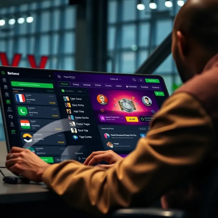 Navigating Betano Platform for Smooth Withdrawal Experience Visual guide depicting a user navigating an online betting platform interface to access withdrawal features safely