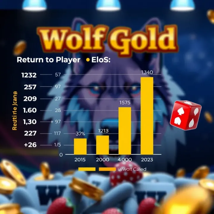 Graph illustrating Return to Player (RTP) comparison between Wolf Gold and other slot games available on Betano