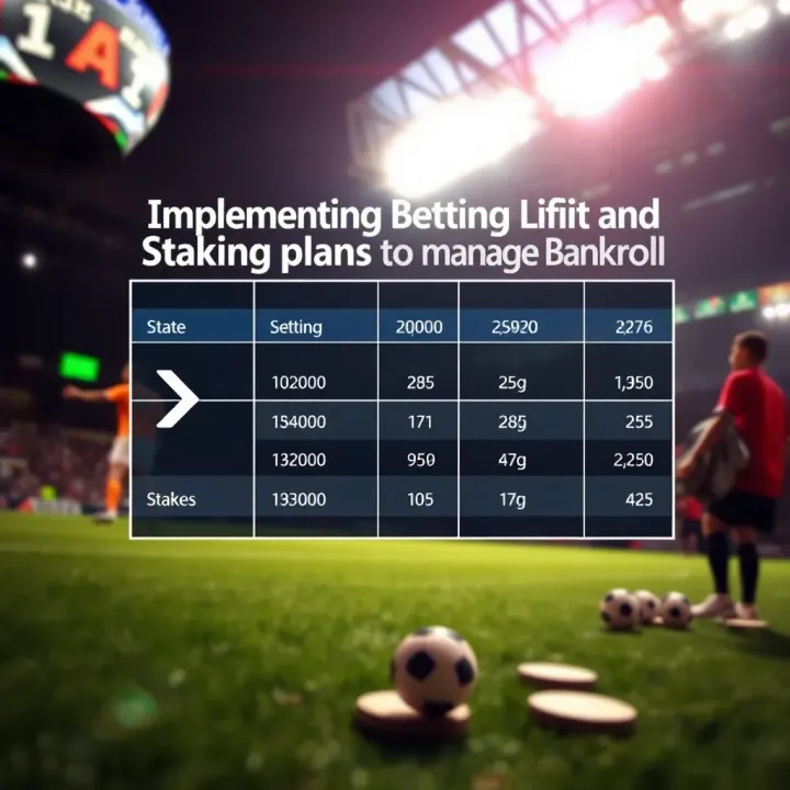 Visual representation of setting betting limits and adjusting stakes during winning and losing streaks