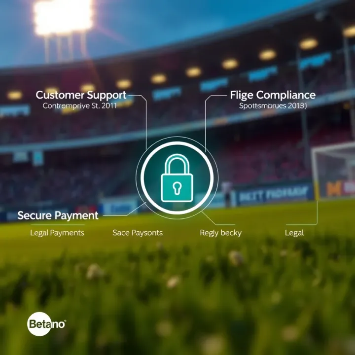 Visual representation of key features such as customer support, secure payments, and legal compliance for Nigerian sports bettors