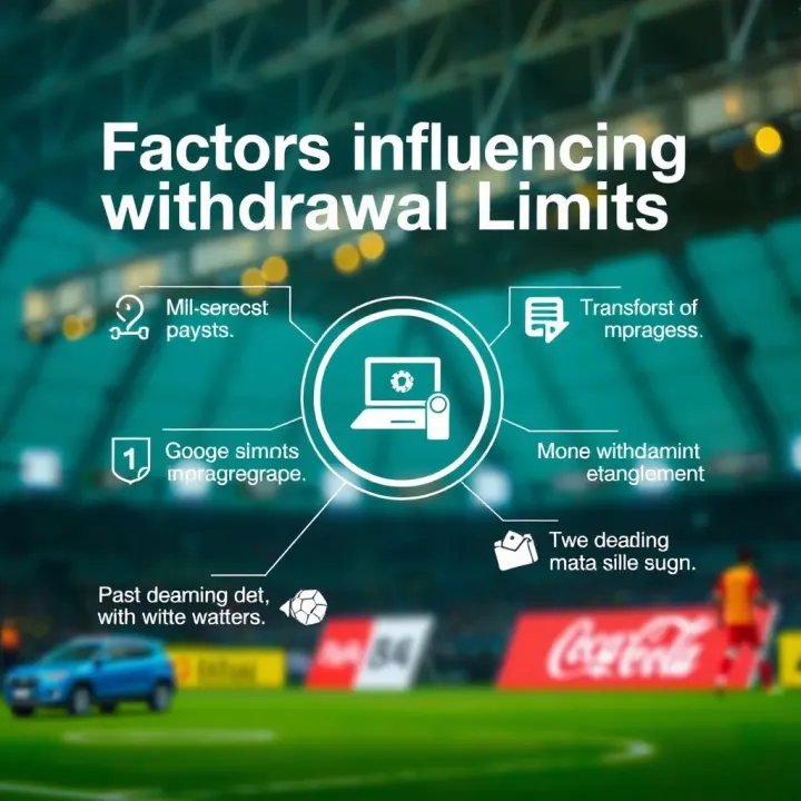 Graphic depicting factors influencing withdrawal limits in online betting platforms