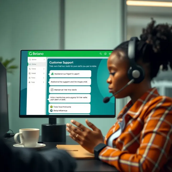 Customer support chat window showing assistance options for Nigerian users
