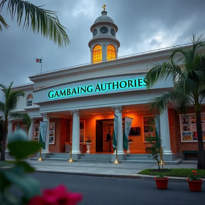 Regulatory building representing Nigerian gambling authorities overseeing legal gaming activities