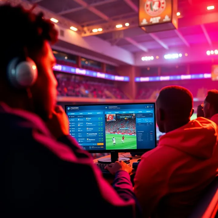 Nigerian football fans engaging with Premier League match data and betting insights