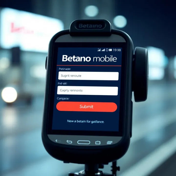 Screenshot showing the registration interface of the vintage Betano mobile platform with input fields and a submit button
