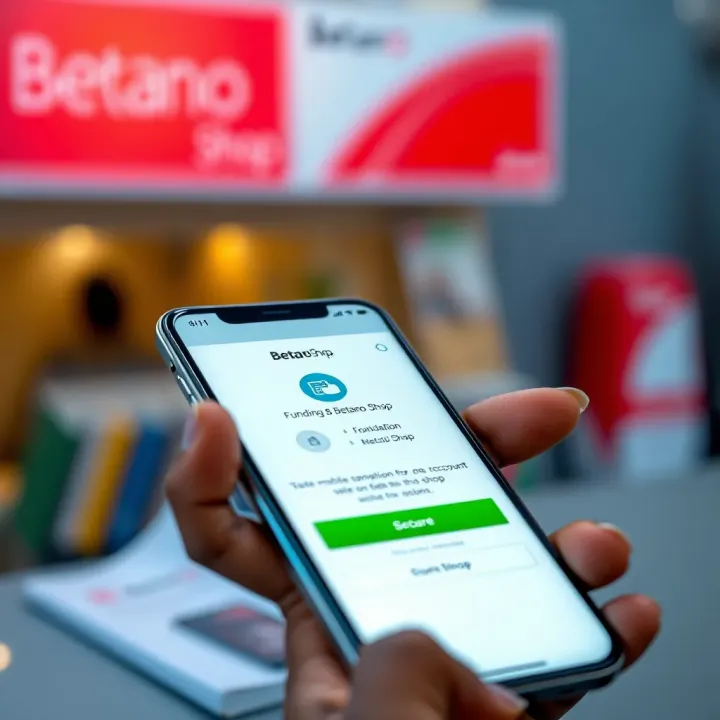 Secure mobile banking transaction confirmation screen illustrating safe funding for Betano Shop account