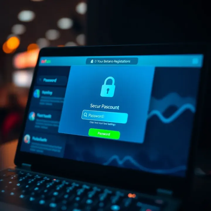 Secure login interface with password protection on Betano betting site