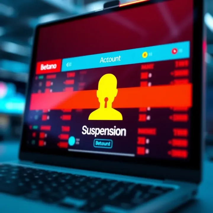 Illustration of a locked user profile indicating account suspension on an online betting platform