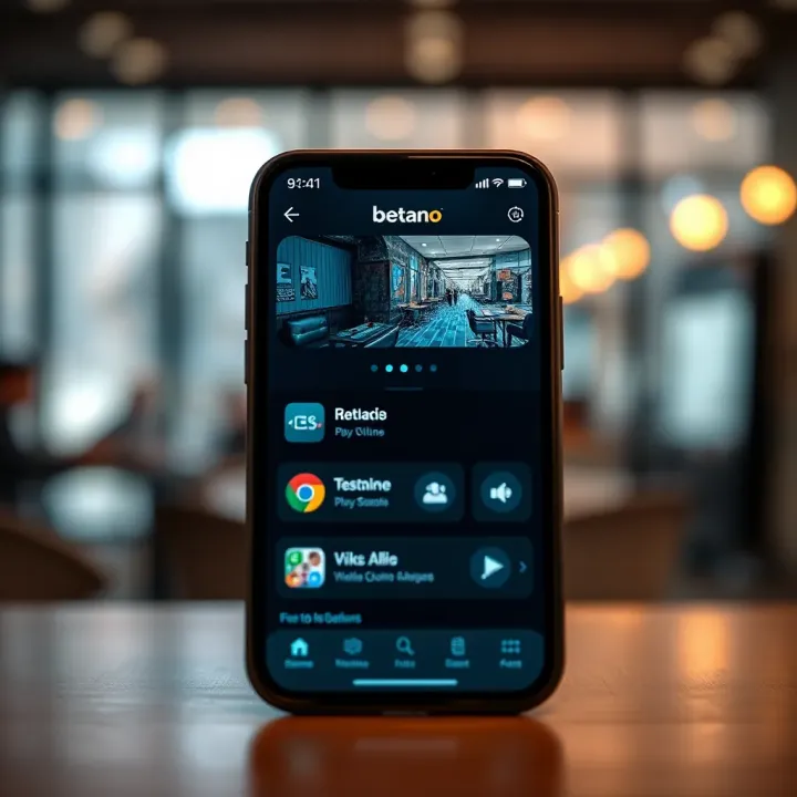 Screenshot showcasing the main interface of the classic Betano app on a mobile device